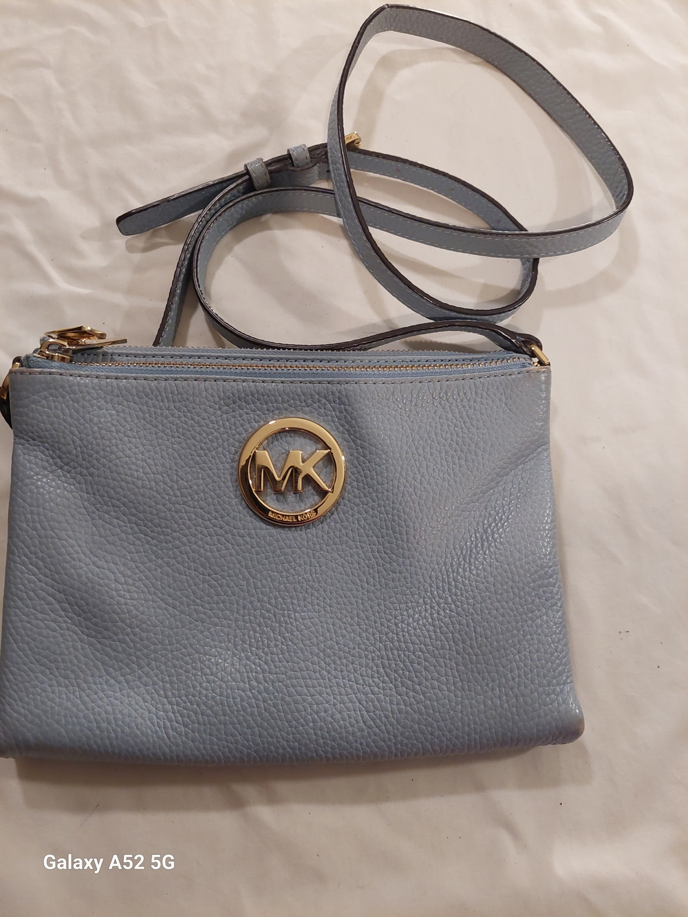 MICHAEL Michael Kors Light Blue Leather Crossbody Bag